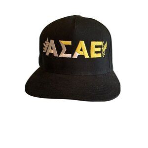 ASEA Alpha Sigma Alpha Epsilon Black Trucker Hat Cap